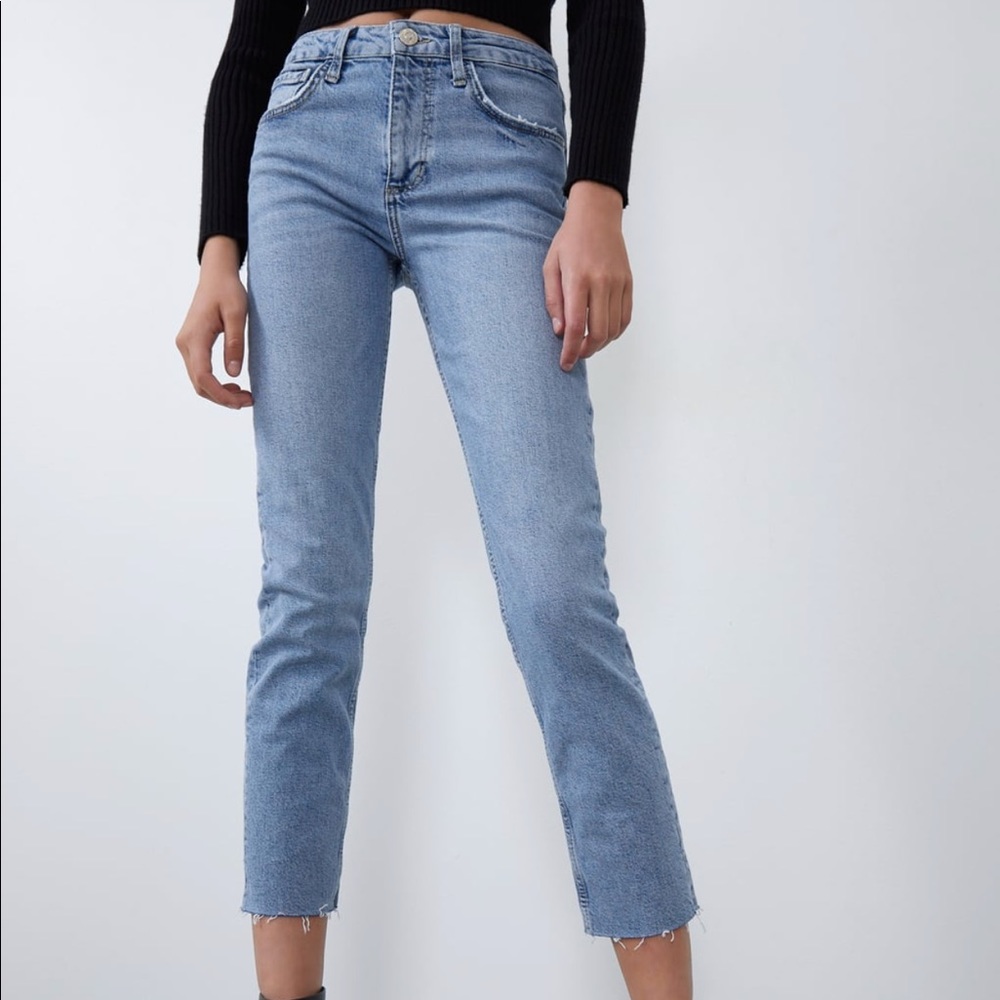 Slim Fit High Rise Jeans Zara Fall 2019 Sz 0